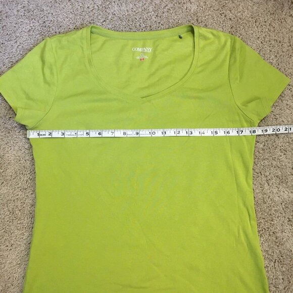 Made in Canada Ellen Tracy Pima Cotton Lush Lime Tee - Picture 10 of 13